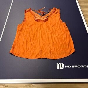 Versona Orange Ruffled Women's Top